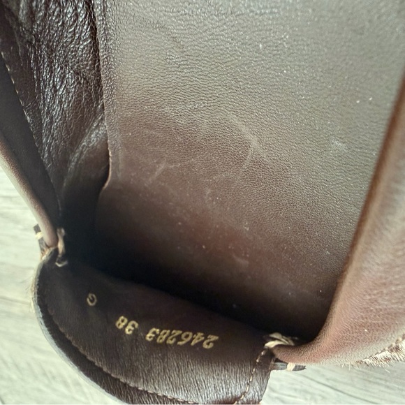 Gucci Brown Leopard Print ponyhair Flats with Gold horsebit - Picture 6 of 7